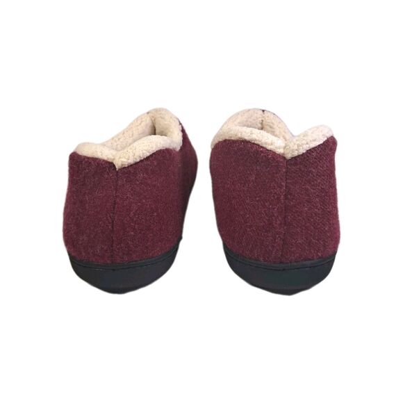 Ultra Ideas Womens Bootie Slippers Memory Foam Burgundy Size 9 Sherpa Lining EUC - Picture 4 of 7